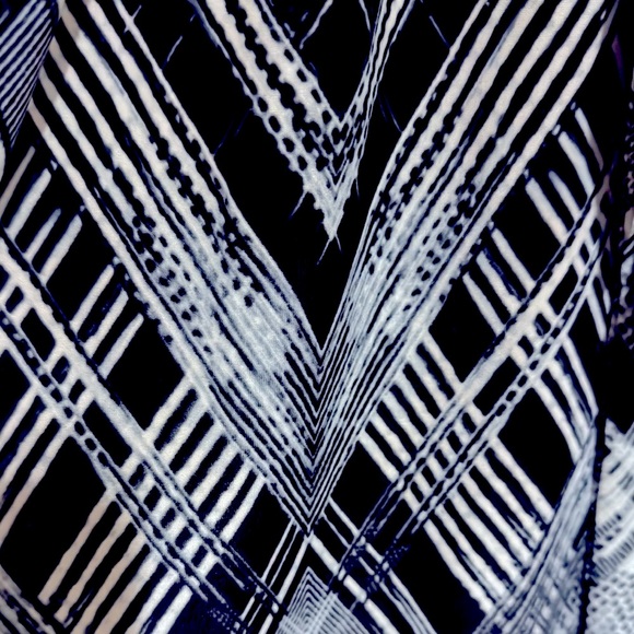 Mlle Gabrielle Black and White Geometric Long Sleeve Dress - Picture 6 of 6